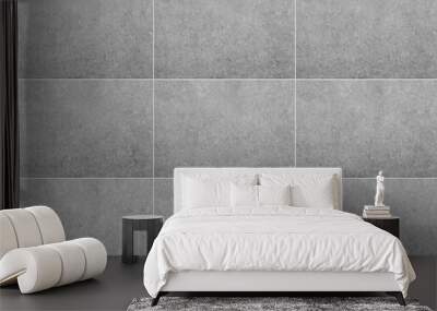 tiled wall background , grey stone / concrete texture  - Wall mural