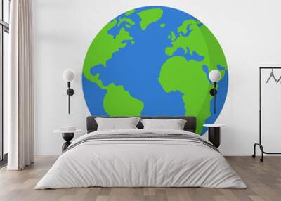 world illustration - planet earth vector graphic Wall mural