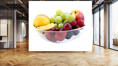 A bowl of fresh fruit on a kitchen counter Wall mural