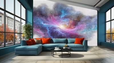 An abstract representation of a cosmic nebula Transparent Background Images Wall mural