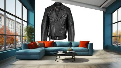 Black leather motorcycle jacket Transparent Background Images  Wall mural