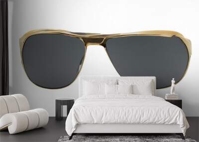 Gold frame polarized sunglasses Transparent Background Images  Wall mural