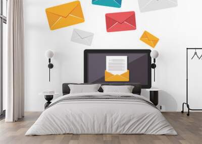 Email marketing. Email concept. Wall mural