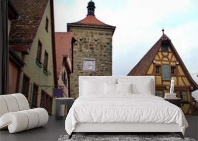 Siebersturm Tower in the old town of Rothenburg ob der Tauber, Germany Wall mural