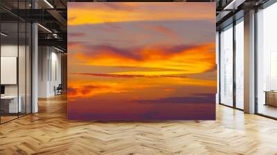 Beautiful sky scenery of Wuhan in summer Wall mural