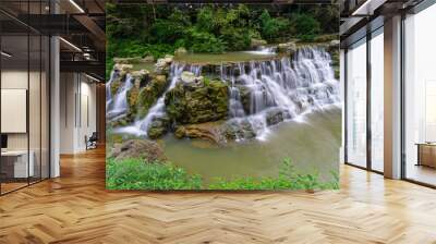 Summer scenery of the Three Gorges Waterfall in Yichang, Hubei, China Wall mural