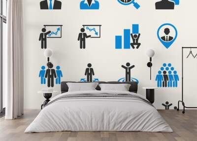 Business People - web icon collection Wall mural