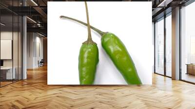 Green hot chili peppers Wall mural