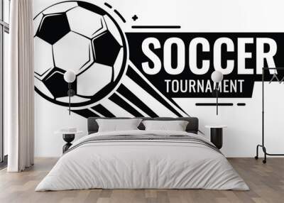 Soccer ball football tournament icons. Symbol or emblem. vector illustration Wall mural