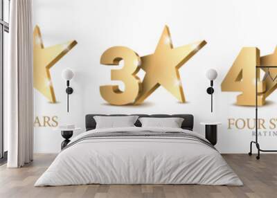 Star rating. star Symbol or emblem. vector illustration Wall mural