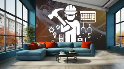 Multiskilled Technician Icon  Wall mural