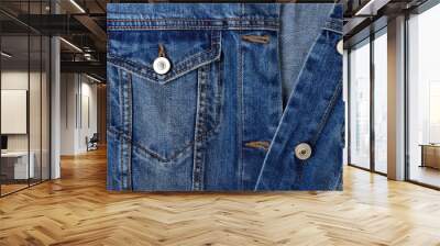 Jeans jacket. Abstract background. Wall mural