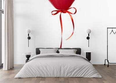 Red balloon isolated on white background. Wall mural