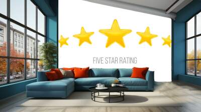 Creative vector illustration of star rating. Vote like ranking art design. Abstract concept graphic element. Choice rate. Infographic classification Wall mural