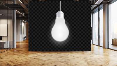 Creative vector of isolated light bulbs on background. Art design illustration new ideas with innovation, creativity. Abstract concept graphic LED lightbulb element. Business leadership Wall mural