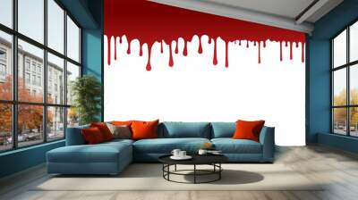 Illustration of dripping blood background Wall mural