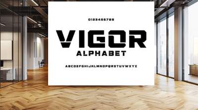 Future font creative modern alphabet fonts. Typography vector illustrator. Wall mural