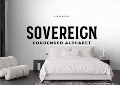 Stylish minimal vector composite font. Set of letters English alphabet. Wall mural