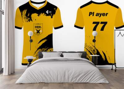 Soccer jersey template sport t shirt design Wall mural