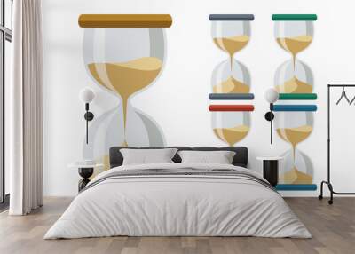 Illustration material of simple hourglass Wall mural