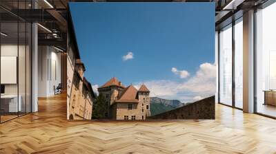 tracking shot on Annecy castle, France Wall mural