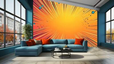 Blank colorful comic abstract background template Wall mural