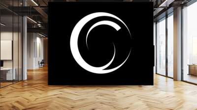 SC CS S abstract vector logo monogram template Wall mural