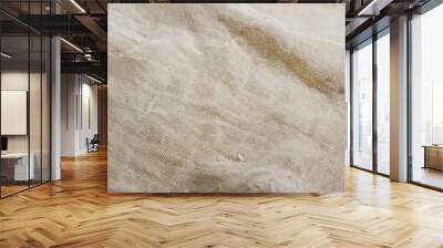 Linen fabric texture. Natural textile. Neutral color. Wall mural