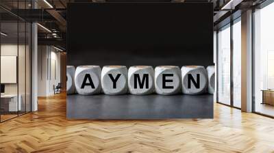 Stone word Payment on black background. Finance and investment concept. Wall mural