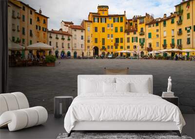 Piazza Anfiteatro in Lucca, Tuscany, Italy Wall mural