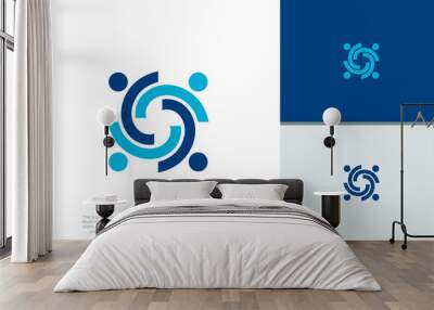 Human Resources Consulting Company, Global Community Logo. Wall mural