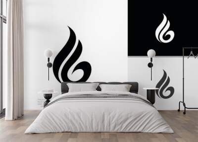 Initials B. LB logo design. Initial Letter Logo. Wall mural