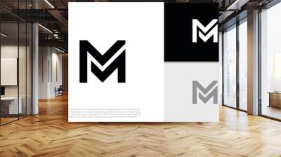 Initials M logo design. Initial Letter Logo.	
 Wall mural