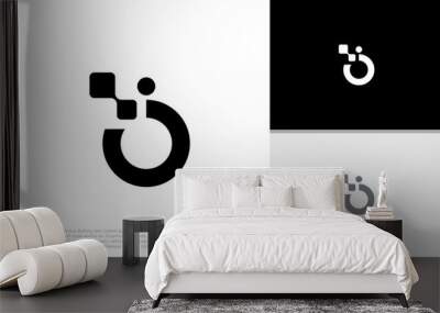 Initials O logo design. Initial Letter Logo. Innovative high tech logo template.	
 Wall mural