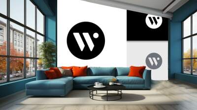 Initials W logo design. Initial Letter Logo.	
 Wall mural