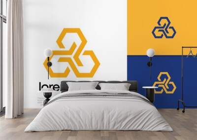 Innovative high tech logo template. Technology Logo. Hexa Tech. Hexagon logo design.	
 Wall mural