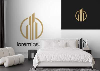 Real Estate Logo. Luxury Logo. Construction Architecture Building Logo Design Template Element	 Wall mural