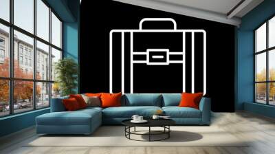 Briefcase Icon Design Wall mural