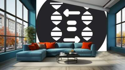 Cloning Glyph Circle Icon Wall mural