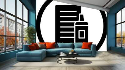 Corrector Icon Design Wall mural