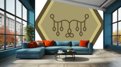 Decorate Line Polygon Icon Wall mural