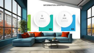 Design template infographic vector element with 4 step layout suitable for web presentation and business information Wall mural