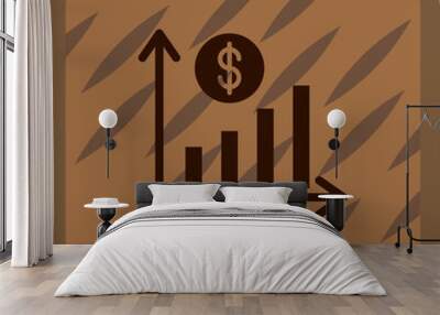 Economy Icon Design Wall mural