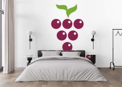 Grapes graphic design template vector isolated illustration Wall mural