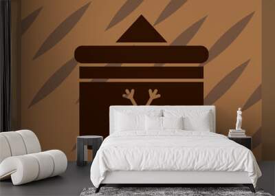 Ice box Icon Design Wall mural