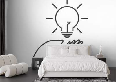 Lightbulb lamp graphic design template vector illustration Wall mural