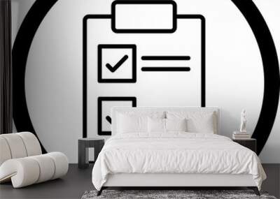 List Icon Design Wall mural