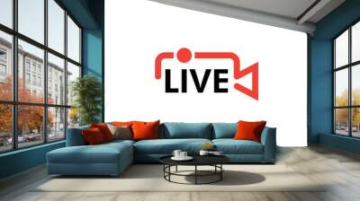 Live icon design template vector isolated illustration Wall mural