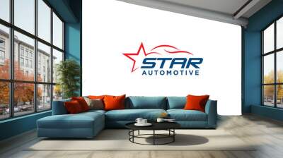 Star automotive car logo design template Wall mural