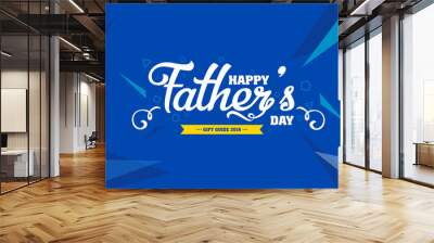 Happy Father Day banner or background concept vector design Wall mural